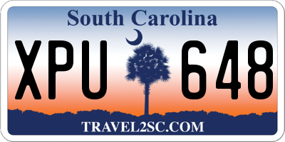 SC license plate XPU648