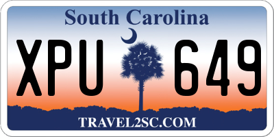 SC license plate XPU649
