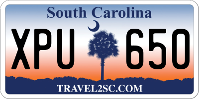 SC license plate XPU650