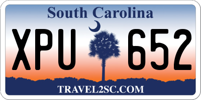 SC license plate XPU652