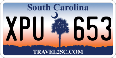 SC license plate XPU653