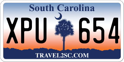 SC license plate XPU654