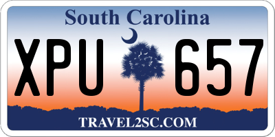 SC license plate XPU657