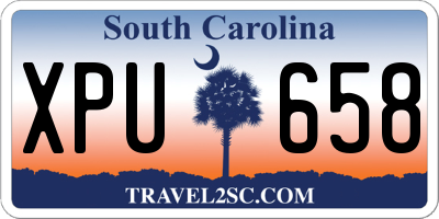 SC license plate XPU658