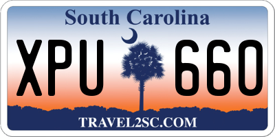 SC license plate XPU660
