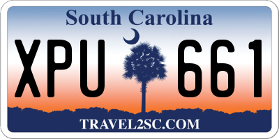 SC license plate XPU661