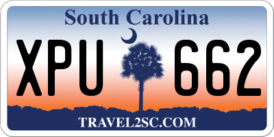 SC license plate XPU662