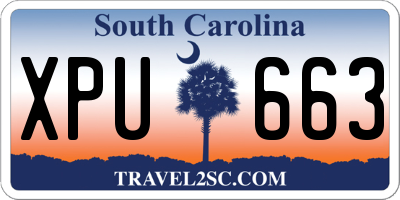 SC license plate XPU663