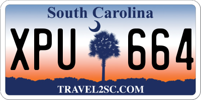 SC license plate XPU664
