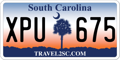 SC license plate XPU675