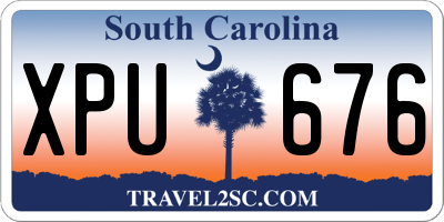 SC license plate XPU676