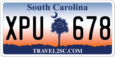 SC license plate XPU678