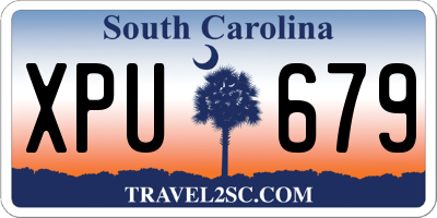 SC license plate XPU679