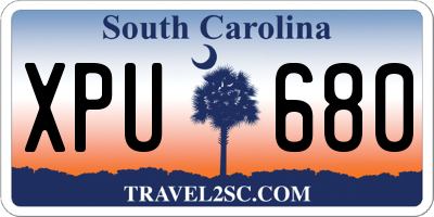 SC license plate XPU680