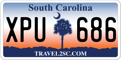 SC license plate XPU686