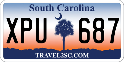 SC license plate XPU687