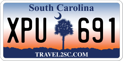 SC license plate XPU691