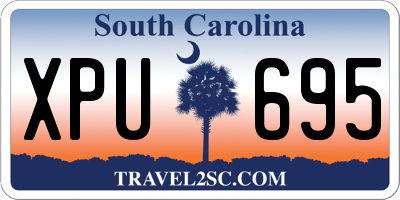 SC license plate XPU695