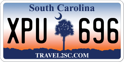 SC license plate XPU696