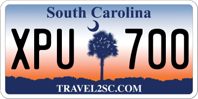 SC license plate XPU700