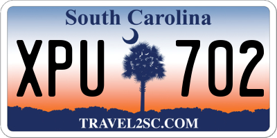 SC license plate XPU702