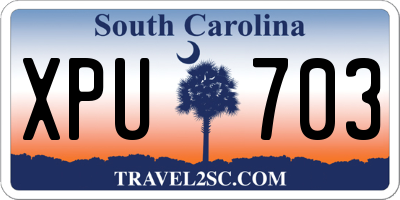 SC license plate XPU703