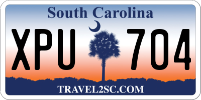 SC license plate XPU704