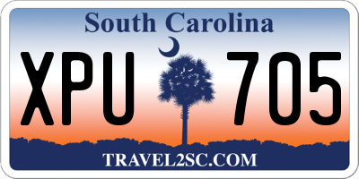 SC license plate XPU705