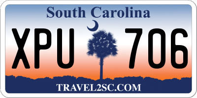 SC license plate XPU706