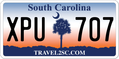 SC license plate XPU707