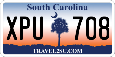SC license plate XPU708