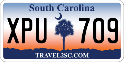 SC license plate XPU709