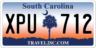 SC license plate XPU712