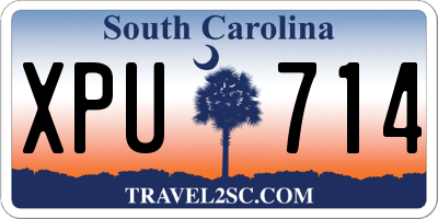 SC license plate XPU714