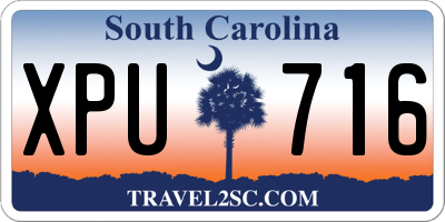 SC license plate XPU716