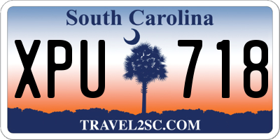SC license plate XPU718