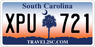 SC license plate XPU721