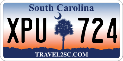 SC license plate XPU724