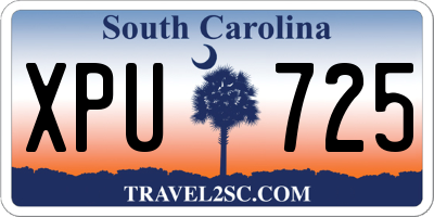 SC license plate XPU725