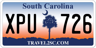 SC license plate XPU726