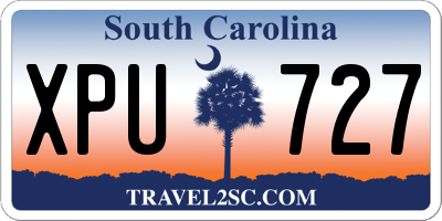 SC license plate XPU727