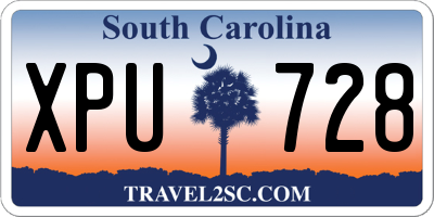 SC license plate XPU728