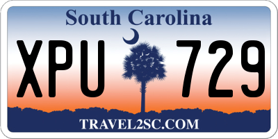 SC license plate XPU729