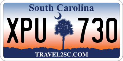 SC license plate XPU730