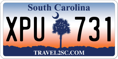 SC license plate XPU731