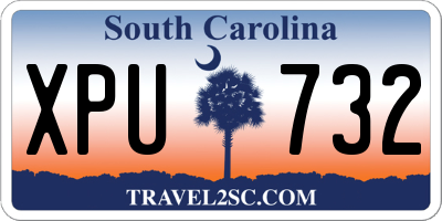 SC license plate XPU732