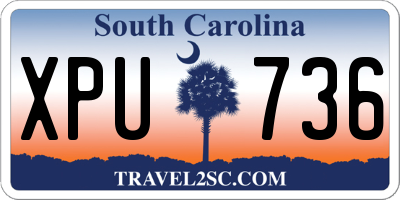 SC license plate XPU736