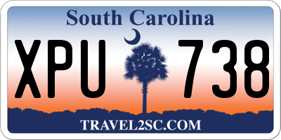 SC license plate XPU738