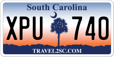SC license plate XPU740