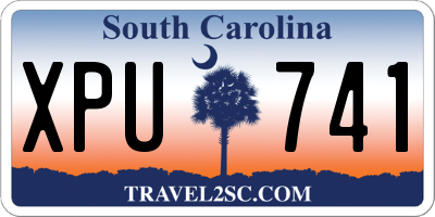 SC license plate XPU741